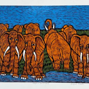 Elephant Landscape IV,66x90cm